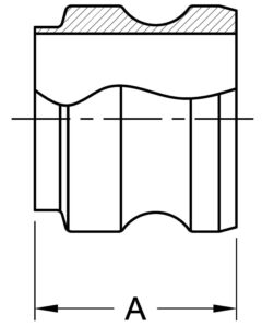 Male Camlock x Butt-Weld Dimensions